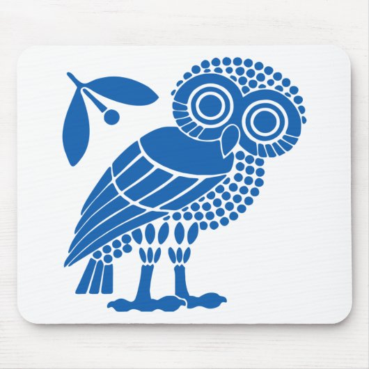 Valsymbool van gemeente Athene embleem owl bi Muismat (Voorkant)