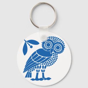 Valsymbool van gemeente Athene embleem owl bi Sleutelhanger