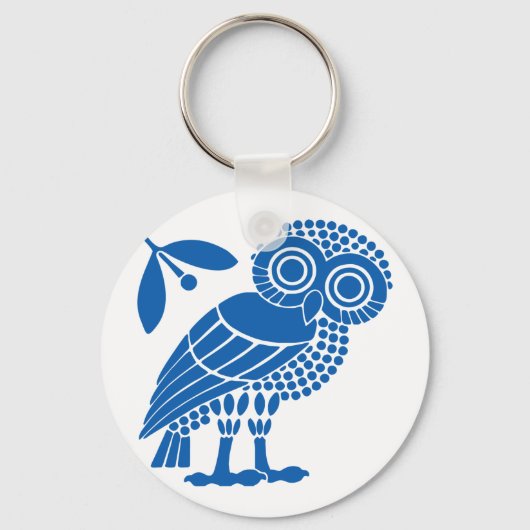 Valsymbool van gemeente Athene embleem owl bi Sleutelhanger (Voorkant)