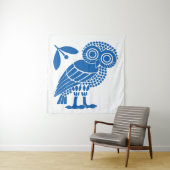 Valsymbool van gemeente Athene embleem owl bi Wandkleed (In situ)