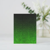 Valt zwart en groen glitterverloop briefkaart (Staand voorkant)