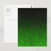 Valt zwart en groen glitterverloop briefkaart (Voorkant / Achterkant)