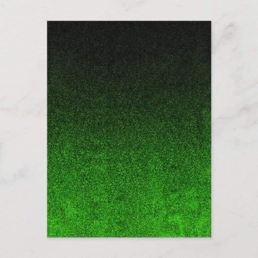 Valt zwart en groen glitterverloop briefkaart (Voorkant)