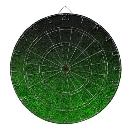 Valt zwart en groen glitterverloop dartbord (Voorkant)