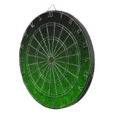 Valt zwart en groen glitterverloop dartbord (Voorkant Rechts)