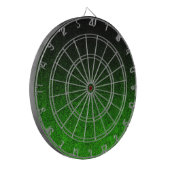 Valt zwart en groen glitterverloop dartbord (Voorkant Links)