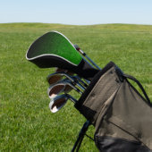 Valt zwart en groen glitterverloop golfheadcover (Insitu)