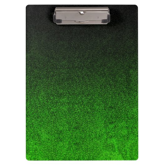 Valt zwart en groen glitterverloop klembord (Voorkant)