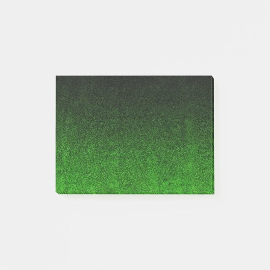 Valt zwart en groen glitterverloop post-it® notes (Voorkant)