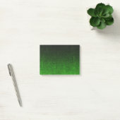 Valt zwart en groen glitterverloop post-it® notes (Kantoor)