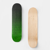 Valt zwart en groen glitterverloop skateboard (Voorkant)