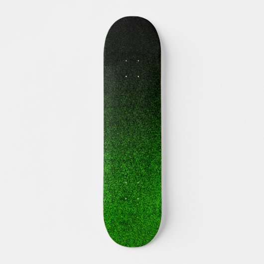 Valt zwart en groen glitterverloop skateboard (Voorkant)