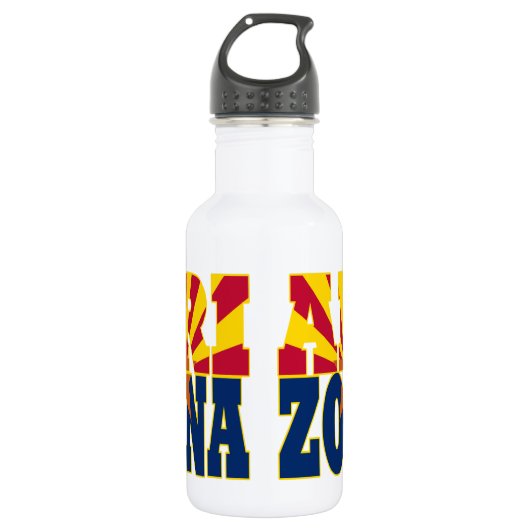 Valtekst Arizona Waterfles (Voorkant)