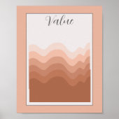 Value Element of Art Poster Pink White Boho Classr (Voorkant)
