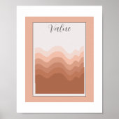 Value Element of Art Poster Pink White Boho Classr (Voorkant)