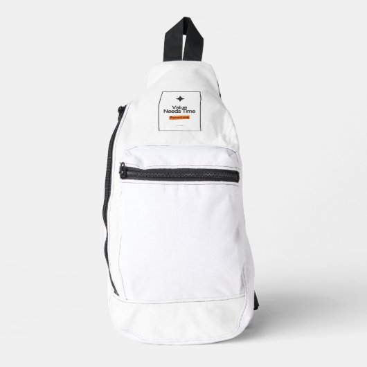 Value Needs Time Sling Bag | Focus Long Design (Voorkant)