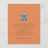 Value Pompoenen Herfst Bloemen QR Trouw Uitnodigin Flyer (Achterkant)