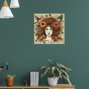 Value Poster Art Print Vogels Song in Herfst