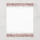 Value Roos Gold Glitter Avonduitnodiging Flyer (Achterkant)