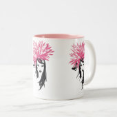 Valuegem Fusha Pink Bloemenmeisje Mok (Voorkant rechts)