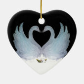 Valuegem Love Swans Hart Ornament (Achterkant)