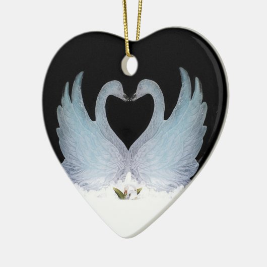 Valuegem Love Swans Hart Ornament (Links)