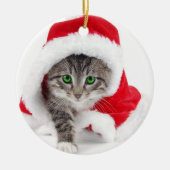Valuegem Santas Kerstmis Kitten Ornament (Voorkant)