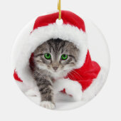 Valuegem Santas Kerstmis Kitten Ornament (Achterkant)