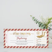 Valuta cadeau kerst ticket parachutespringen kaart (Staand voorkant)