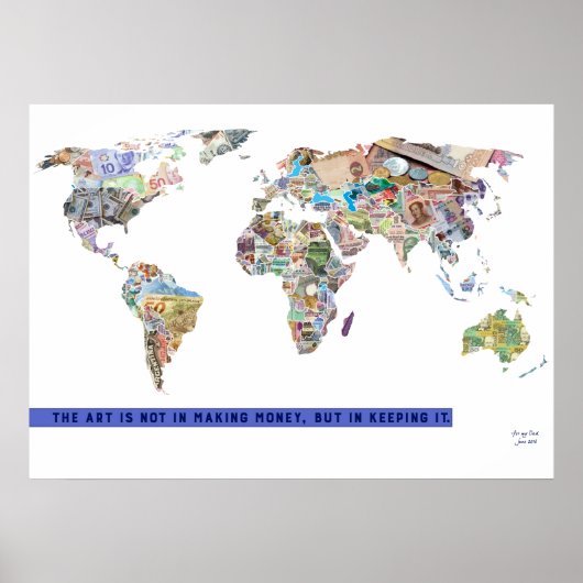 Valuta per land poster (Voorkant)