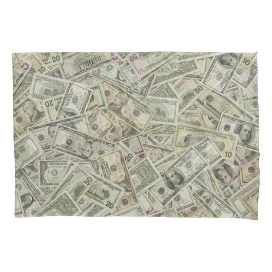 Valuta thema, eenvoudig ontwerp in de VS. Kussensloop (Voorkant)