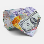 Valuta van de Wereld Stropdas (Opgerold)