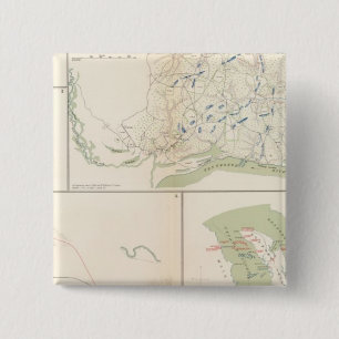 Valverde, Shiloh, Ft Craig, Roanoke Island Vierkante Button 5,1 Cm