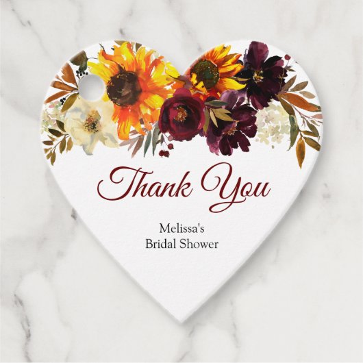 Valverliefd Hartvormig Favor Tag Bedankjes Labels (Voorkant)