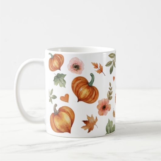 Valverliefde pompoenhart koffiemok (Links)