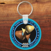 Valxart Aquarius zodiac logo Sleutelhanger (Voorkant)