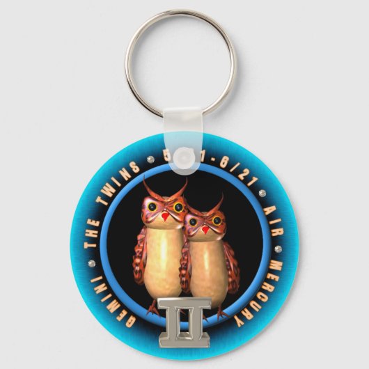 Valxart Gemini zodiac Sleutelhanger (Voorkant)