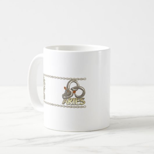 Valxart Leo Aries diervriendelijke cadeaus Koffiemok (Voorkant links)