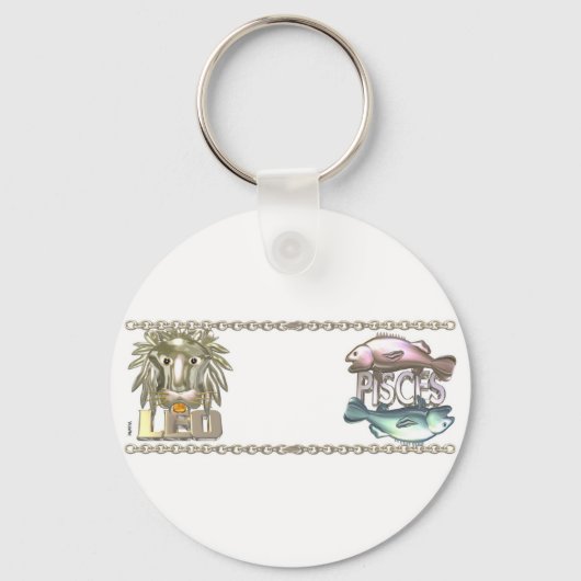 Valxart Leo Pisces zodiac vriendschapscadeaus Sleutelhanger (Voorkant)