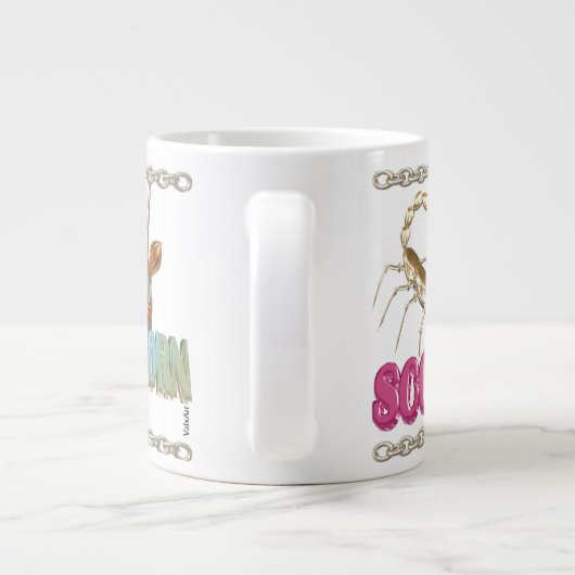 Valxart Scorpio Capricorn diervriendschap Grote Koffiekop (Achterkant)