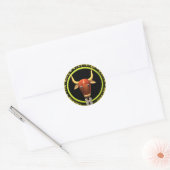 Valxart Taurus zodiac logo Ronde Sticker (Envelop)