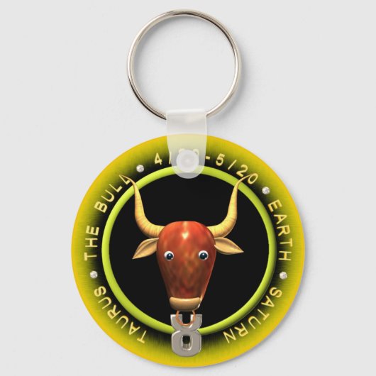 Valxart Taurus zodiac logo Sleutelhanger (Voorkant)