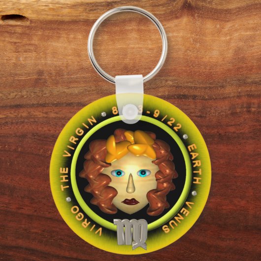 Valxart Virgo zodiac logo Sleutelhanger (Voorkant)
