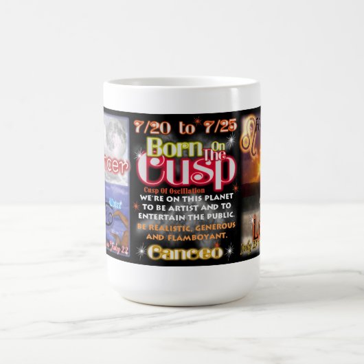 Valxart Zodiac Cusp of Cancer Leo Large 15 oz Mok (Center)