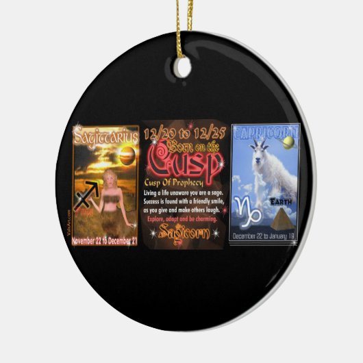 Valxart Zodiac Cusp Sagittarius Capricorn Keramisch Ornament (Links)