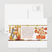 ValxArt Zodiac Earth Dog Pisces, geboren in 1958 2 Briefkaart (Voorkant / Achterkant)