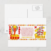 Valxart zodiac fire slang born Pisces Briefkaart (Voorkant / Achterkant)
