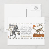 ValxArt Zodiac Scorpio Metal Monkey 1980 1920 Briefkaart (Voorkant / Achterkant)