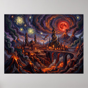 Valyria Sterrennacht Doem Uitbarsting Poster