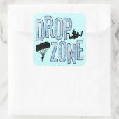 valzone vierkante sticker (Tas)